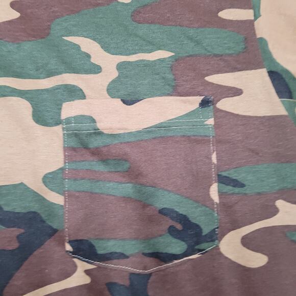 VTG 90s Badger USA Made Woodland Long Sleeve Camo T-Shirt Mens Large - Picture 2 of 11